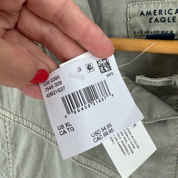 American Eagle Utility Shirt Dress Green Sleeveless Size XL NWT Missing Belt - Picture 4 of 6